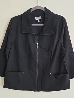 JM Collections Black Lighweight Jacket